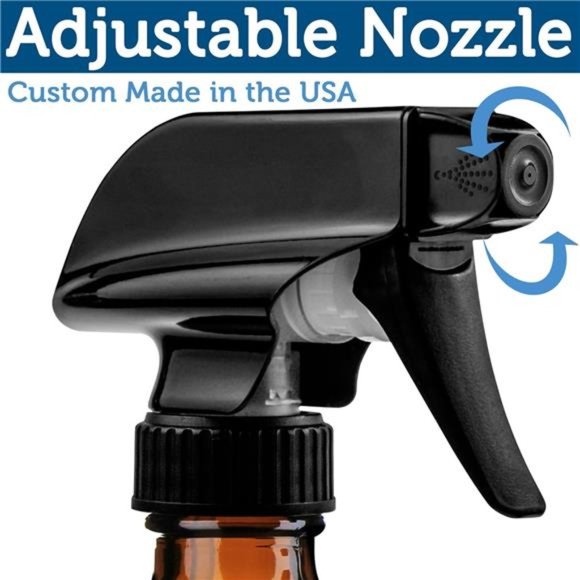 Empty Amber Glass Spray Bottles - 2 Pack - Each Large 16oz Refillable Bottle - Picture 3 of 6